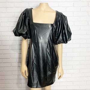 ASOS Black Puff Sleeve Dress